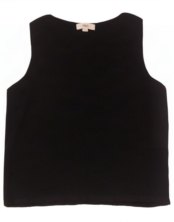 Colete feminino Marks & Spencer UK 12 viscose preta média