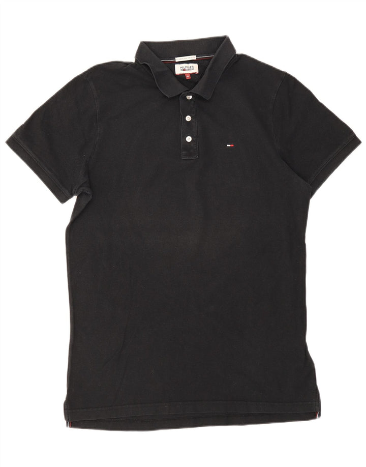 Camisa polo masculina Tommy Hilfiger XL algodão preto