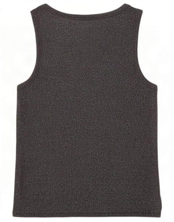 Colete feminino Marks & Spencer UK 20 2XL algodão preto manchado
