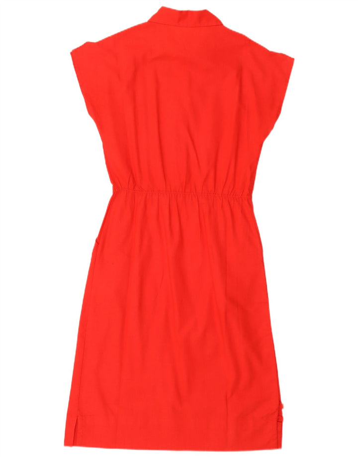 Vestido básico feminino vintage UK 12 vermelho médio