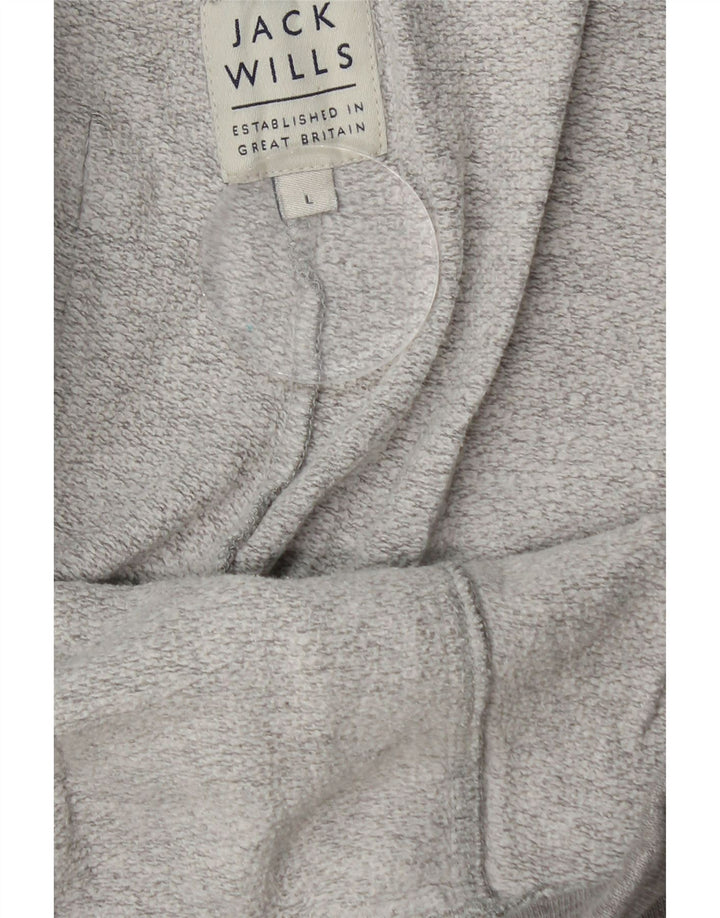 Calça de treino masculina Jack Wills com estampa gráfica grande de algodão cinza