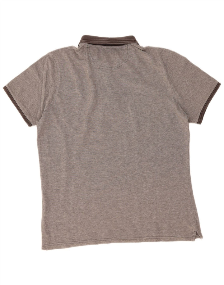 Camisa polo masculina CHAMPION grande algodão cinza