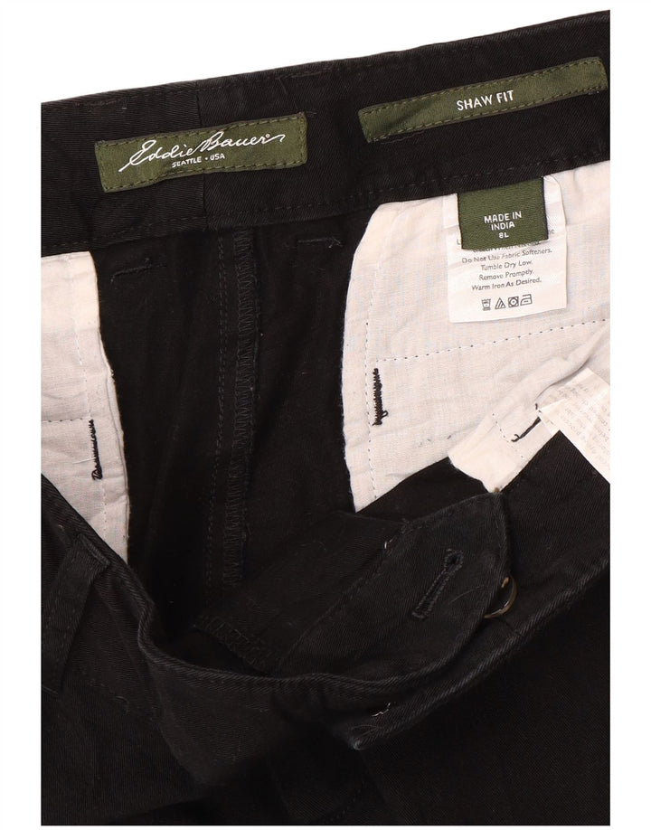 EDDIE BAUER Calça feminina casual Shaw Fit EUA 8 médio W32 L35 preta