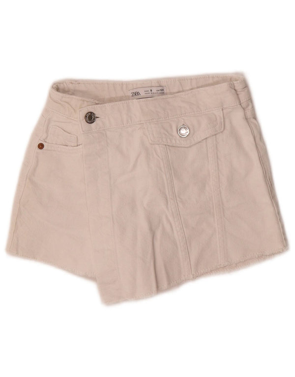 Shorts jeans femininos Zara 7-8 anos W20 branco