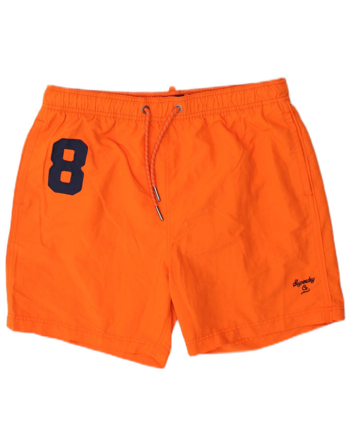 Shorts de natação masculino Superdry Graphic grande laranja poliéster