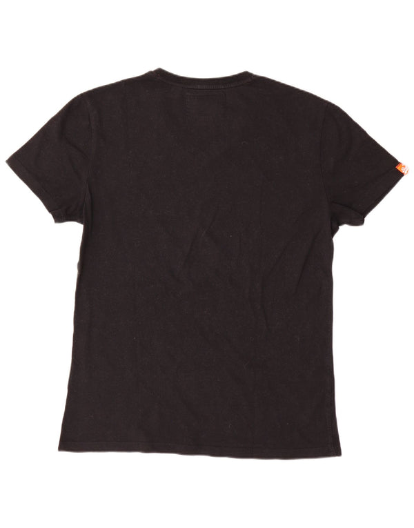 Camiseta masculina Superdry grande algodão preto