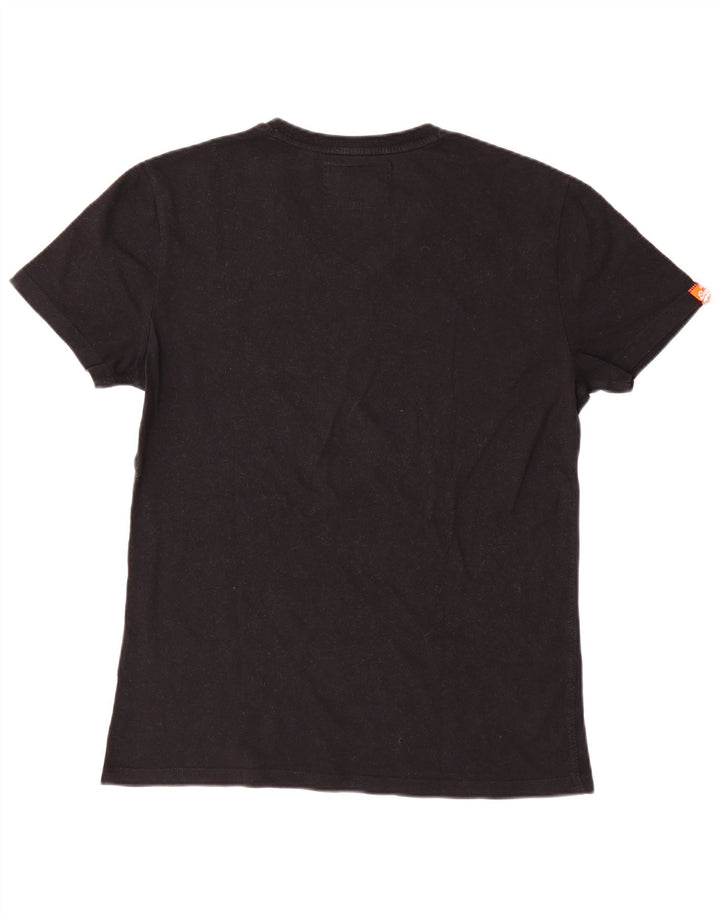 Camiseta masculina Superdry grande algodão preto