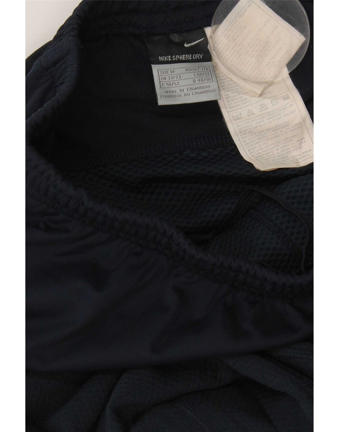 Calça de treino masculina Nike médio azul marinho listrado poliéster