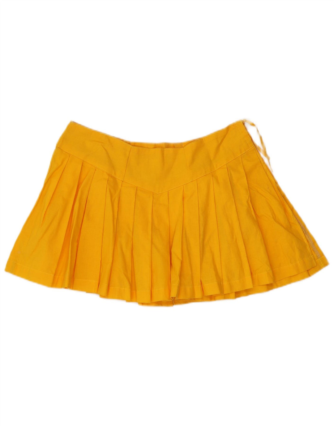 Mini saia plissada feminina VINTAGE W30 médio amarelo praia