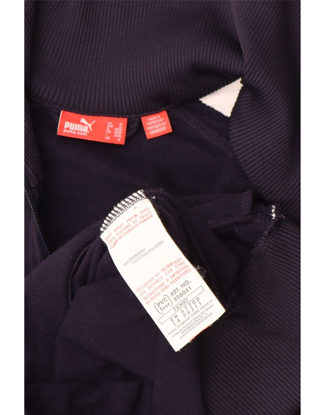 Puma Mens Tracksuit Top Jacket Médio Azul Marinho Colorblock Poliéster