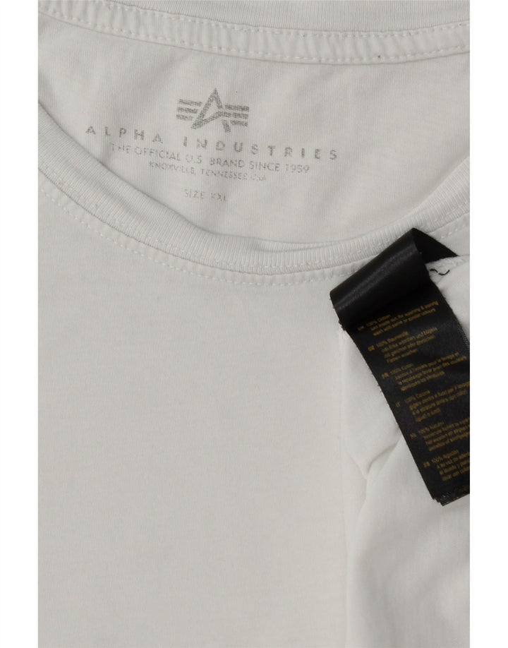 Camiseta masculina Alpha Industries Top 2XL algodão branco