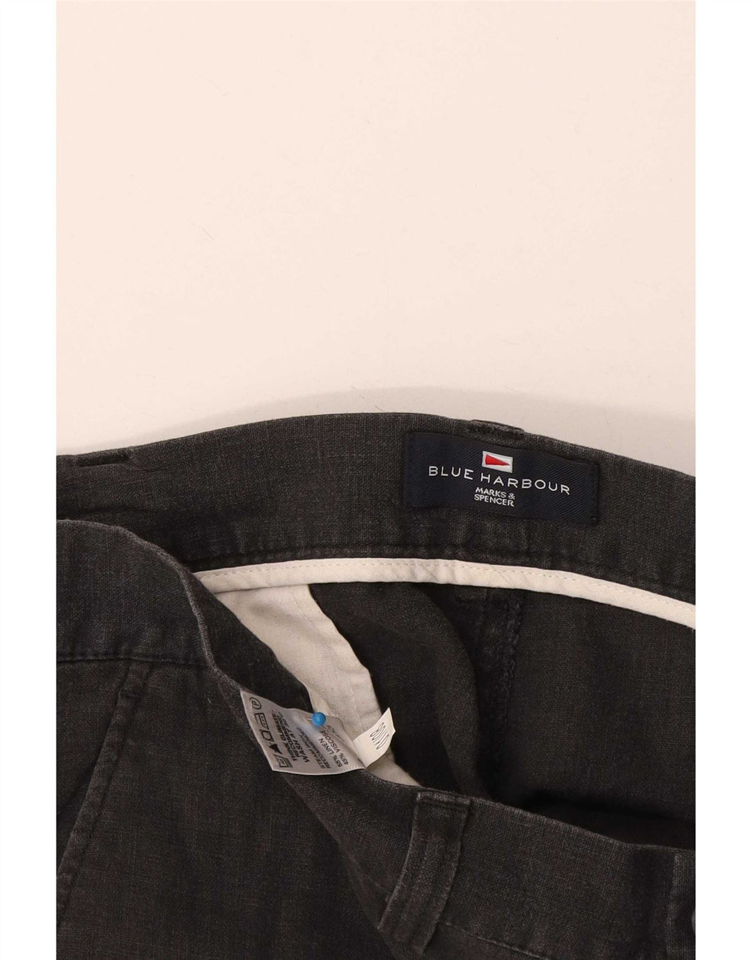 Shorts masculino Marks & Spencer Blue Harbor Chino W36 grande linho marinho