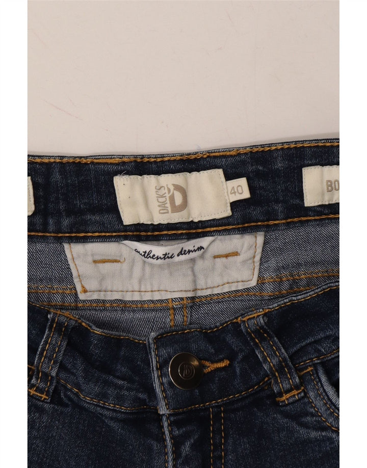 DACK'S Womens Bootcut Jeans IT 40 Small W28 L31 Navy Blue Cotton Vintage Dack's and Second-Hand Dack's from Messina Hembry 