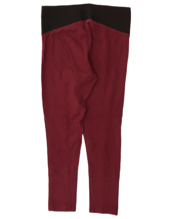 Leggings femininas Marks & Spencer Reino Unido 12 viscose média Borgonha