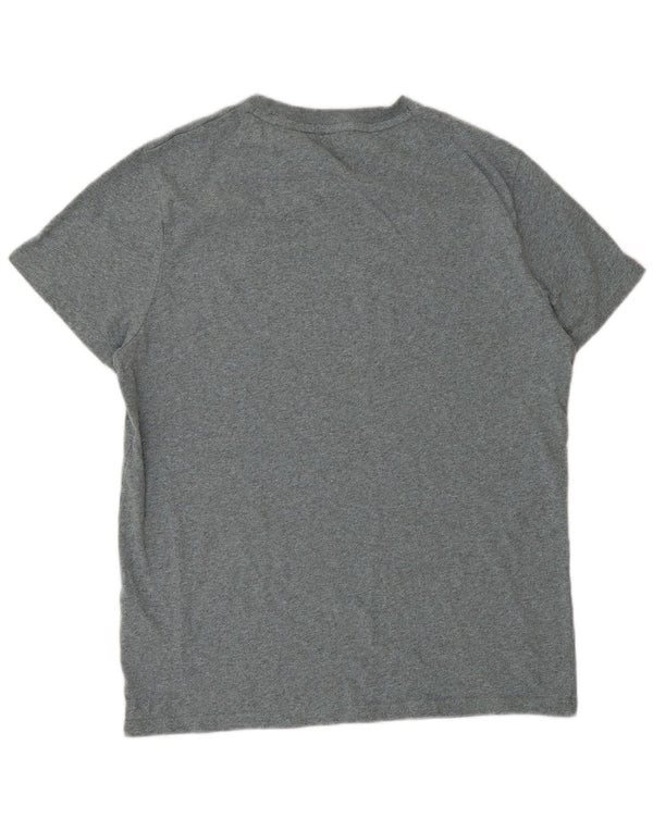 Camiseta masculina Superdry Top XL algodão manchado cinza