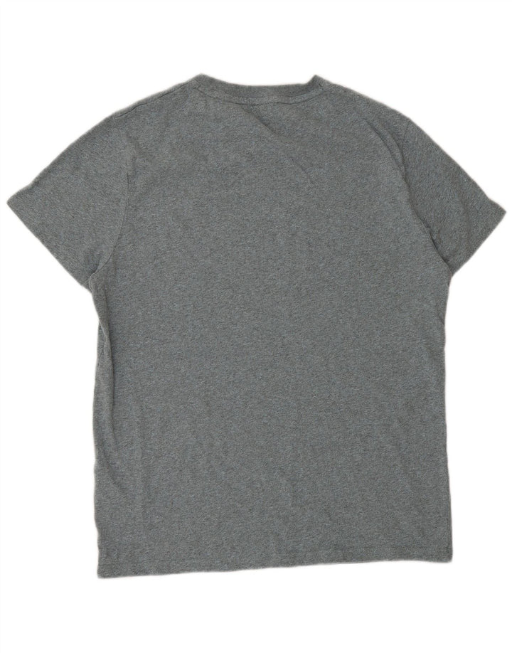 Camiseta masculina Superdry Top XL algodão manchado cinza