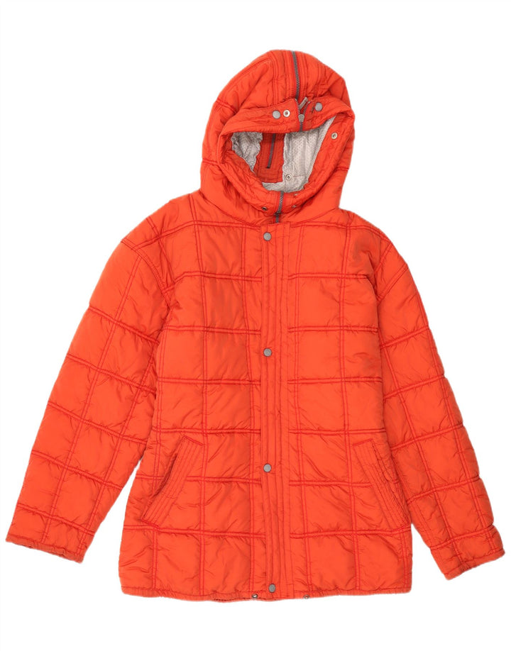 Jaqueta de esqui feminina VINTAGE com capuz grande EUA 2 XS vermelho nylon