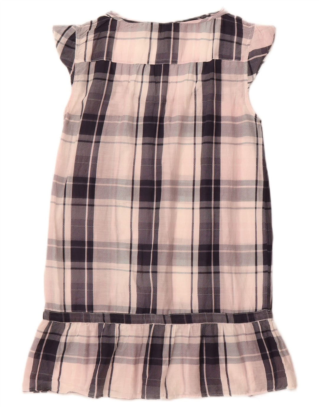 Blusa túnica feminina WOOLRICH UK 6 XS algodão xadrez branco