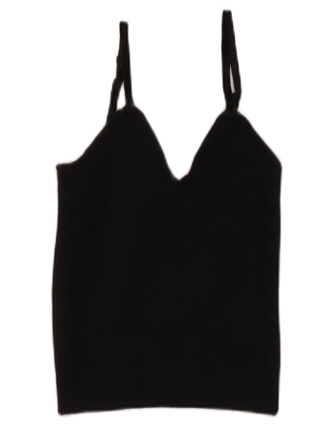 Top feminino Emporio Armani Crop Cami IT 40 Lã Azul Marinho Pequeno