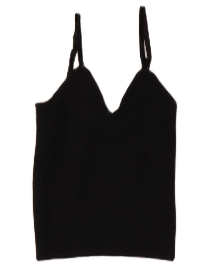Top feminino Emporio Armani Crop Cami IT 40 Lã Azul Marinho Pequeno