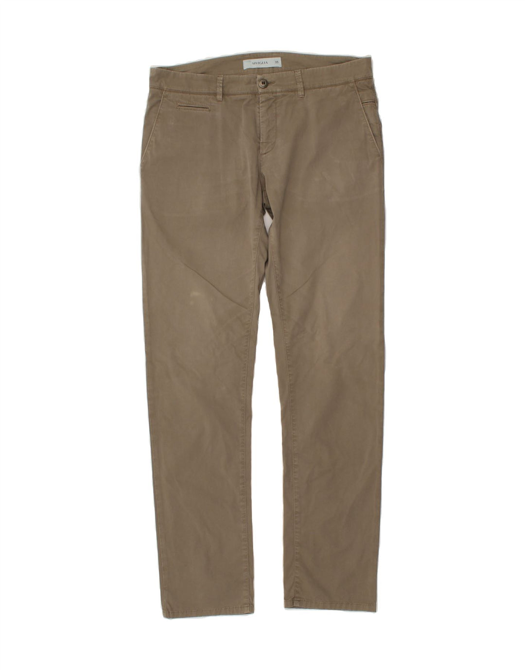 SIVIGLIA Mens Slim Chino Trousers W35 L34 Beige Cotton Vintage SIVIGLIA and Second-Hand SIVIGLIA from Messina Hembry 