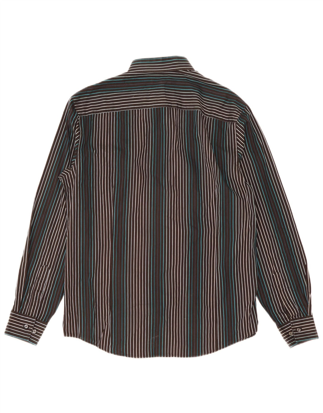 Camisa masculina Jasper Conran de algodão listrado preto médio
