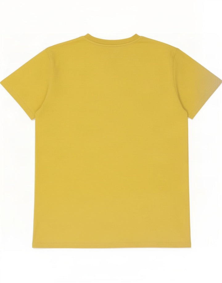 Camiseta gráfica masculina Superdry Top médio algodão amarelo