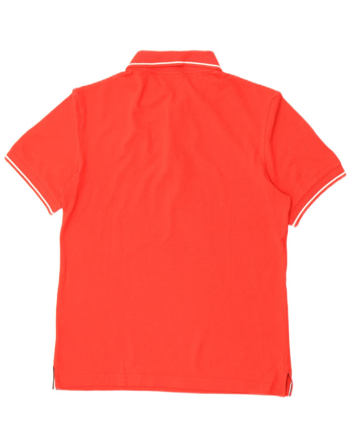 Sergio Tacchini Camisa polo masculina pequena de algodão vermelho