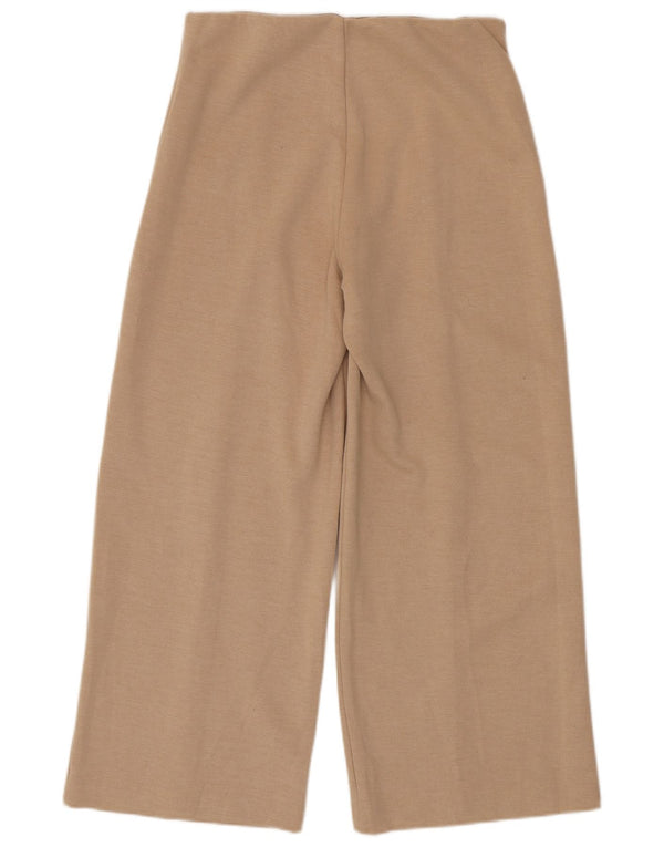 Calça casual curta feminina Marks & Spencer Reino Unido 12 médio W30 L27 bege