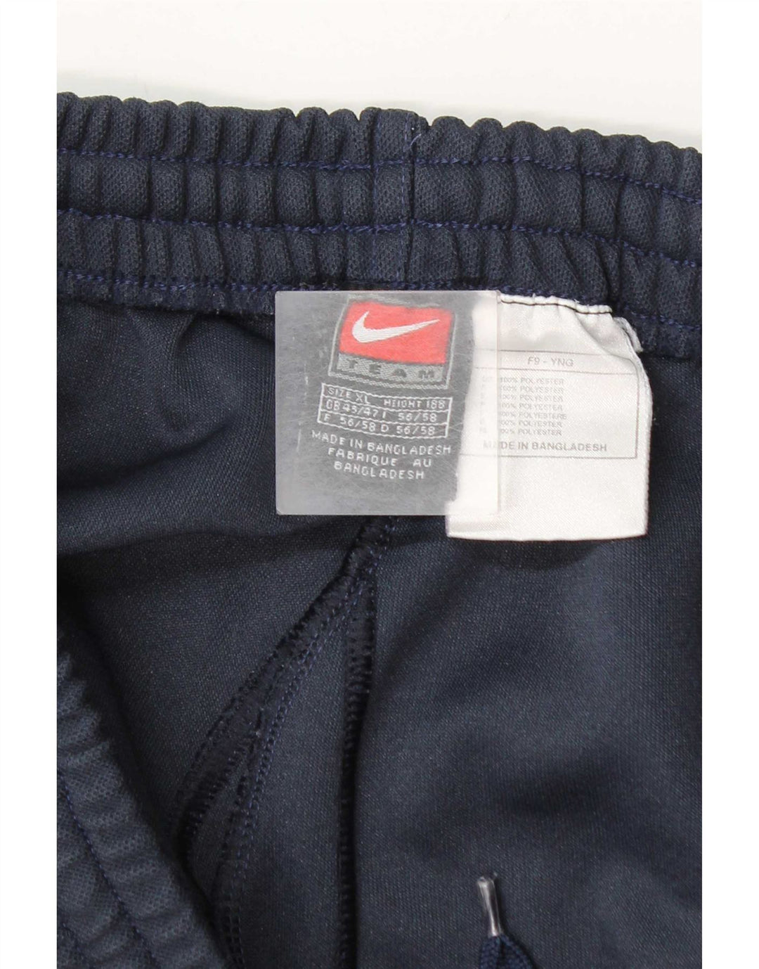 Calça de treino masculina Nike UK 45/47 XL azul marinho poliéster