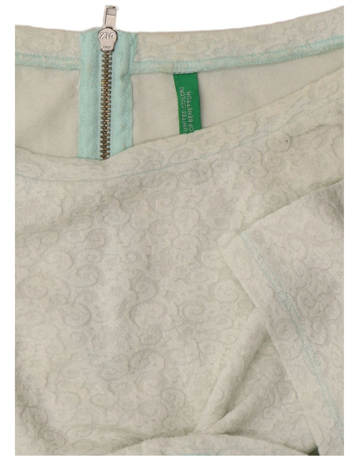 Blusa cropped feminina BENETTON UK 14 médio branco