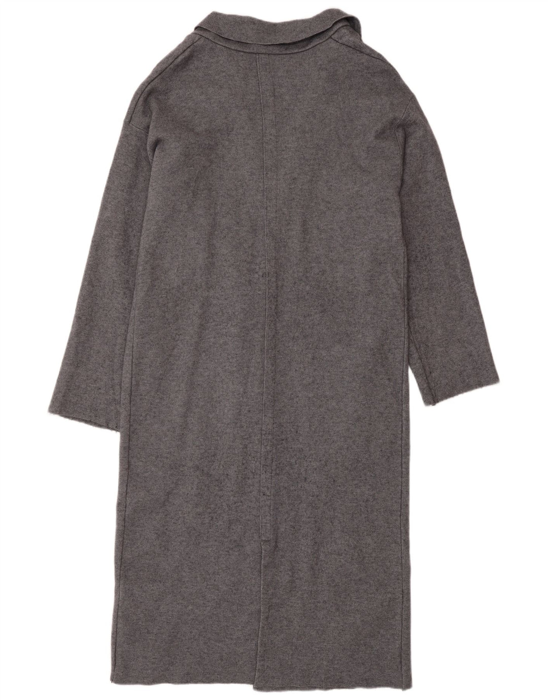 Suéter cardigã feminino Zara Longline Reino Unido 14 viscose cinza médio