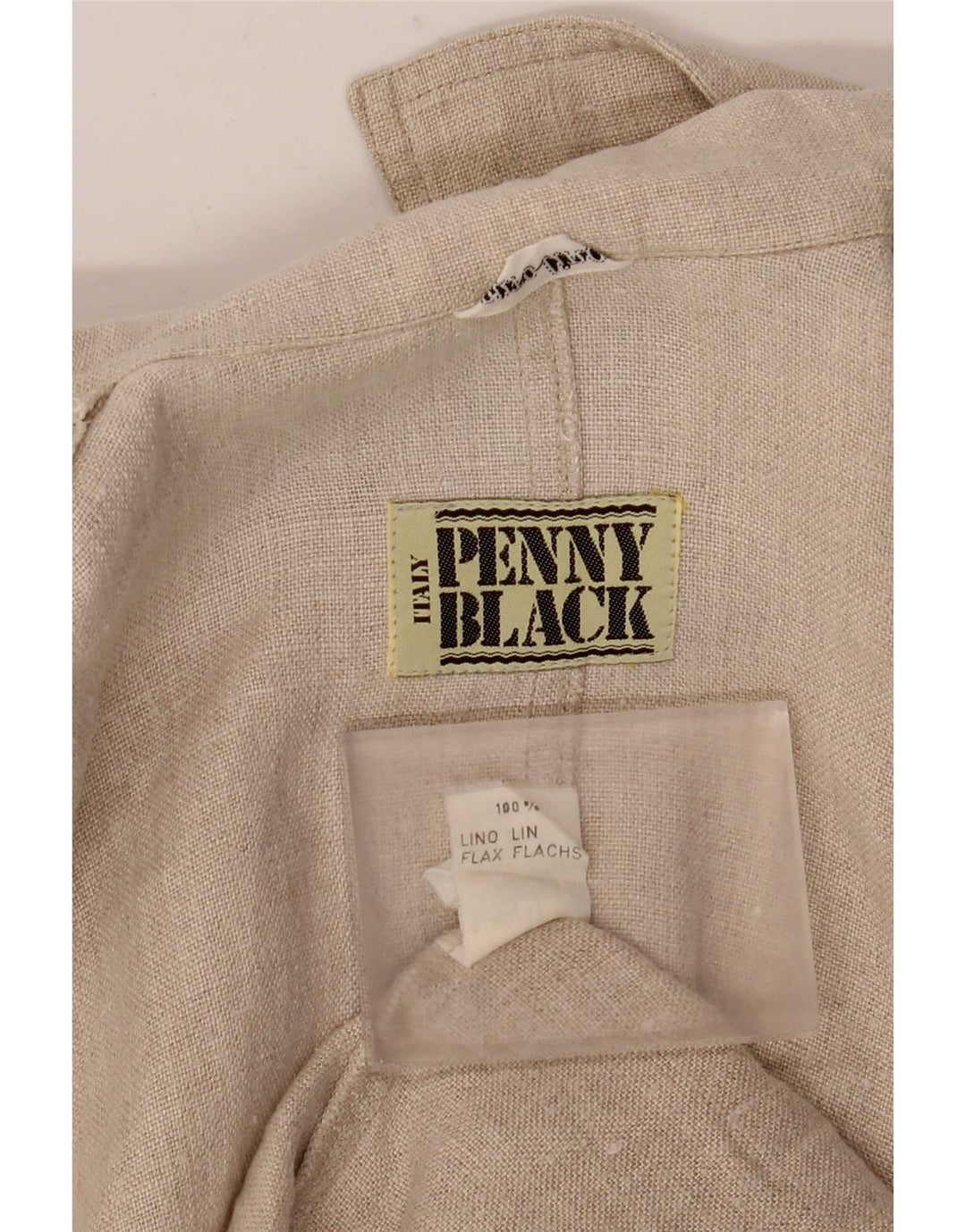 Jaqueta utilitária oversized feminina Penny Black IT 44 linho bege médio