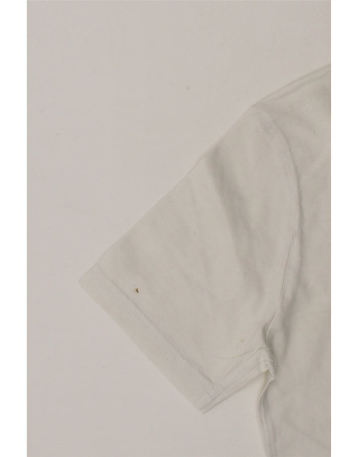 ADIDAS Boys Graphic T-Shirt Top 13-14 Years White Cotton Vintage Adidas and Second-Hand Adidas from Messina Hembry 
