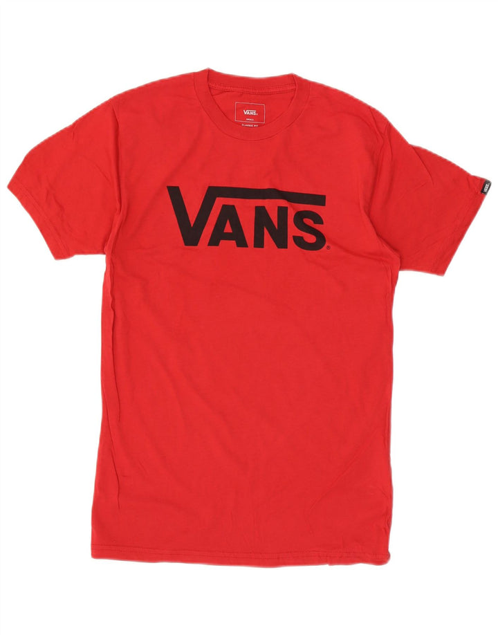 Camiseta masculina VANS Classic Fit gráfica top pequeno algodão vermelho