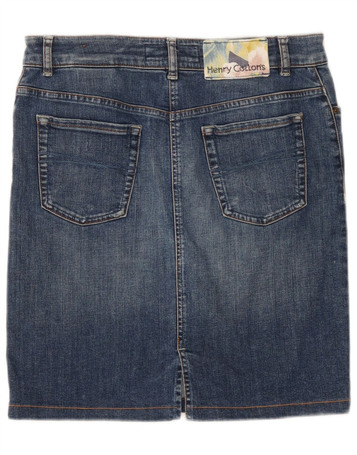 Saia jeans feminina Henry Cottons W28 algodão azul médio