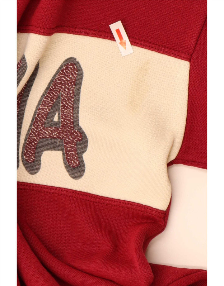 Moletom gráfico masculino vintage Jumper XL vermelho colorblock