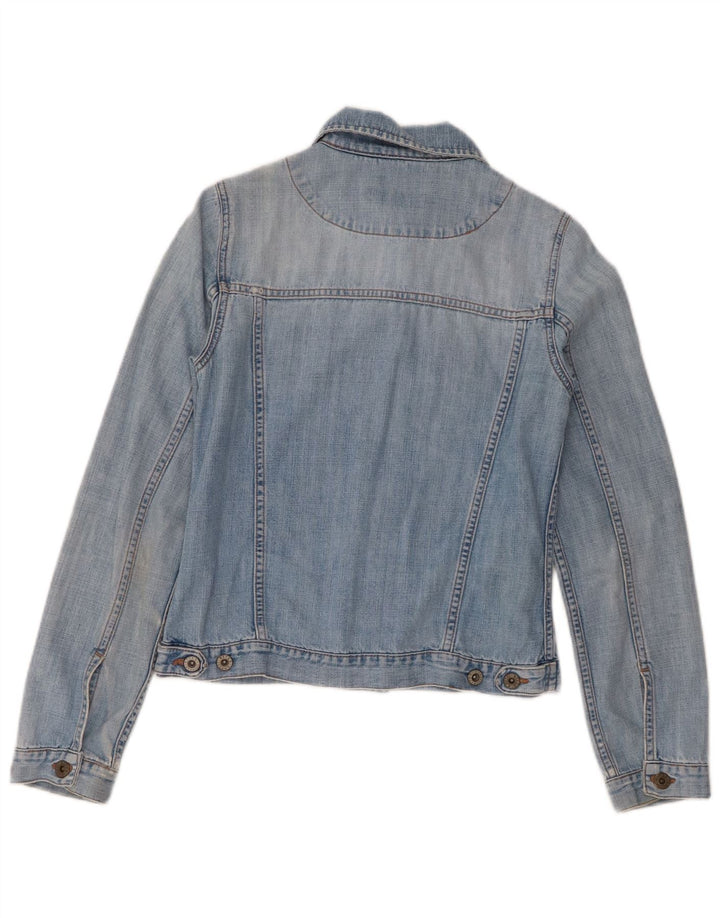 Jaqueta jeans feminina River Island Reino Unido 6 XS azul algodão