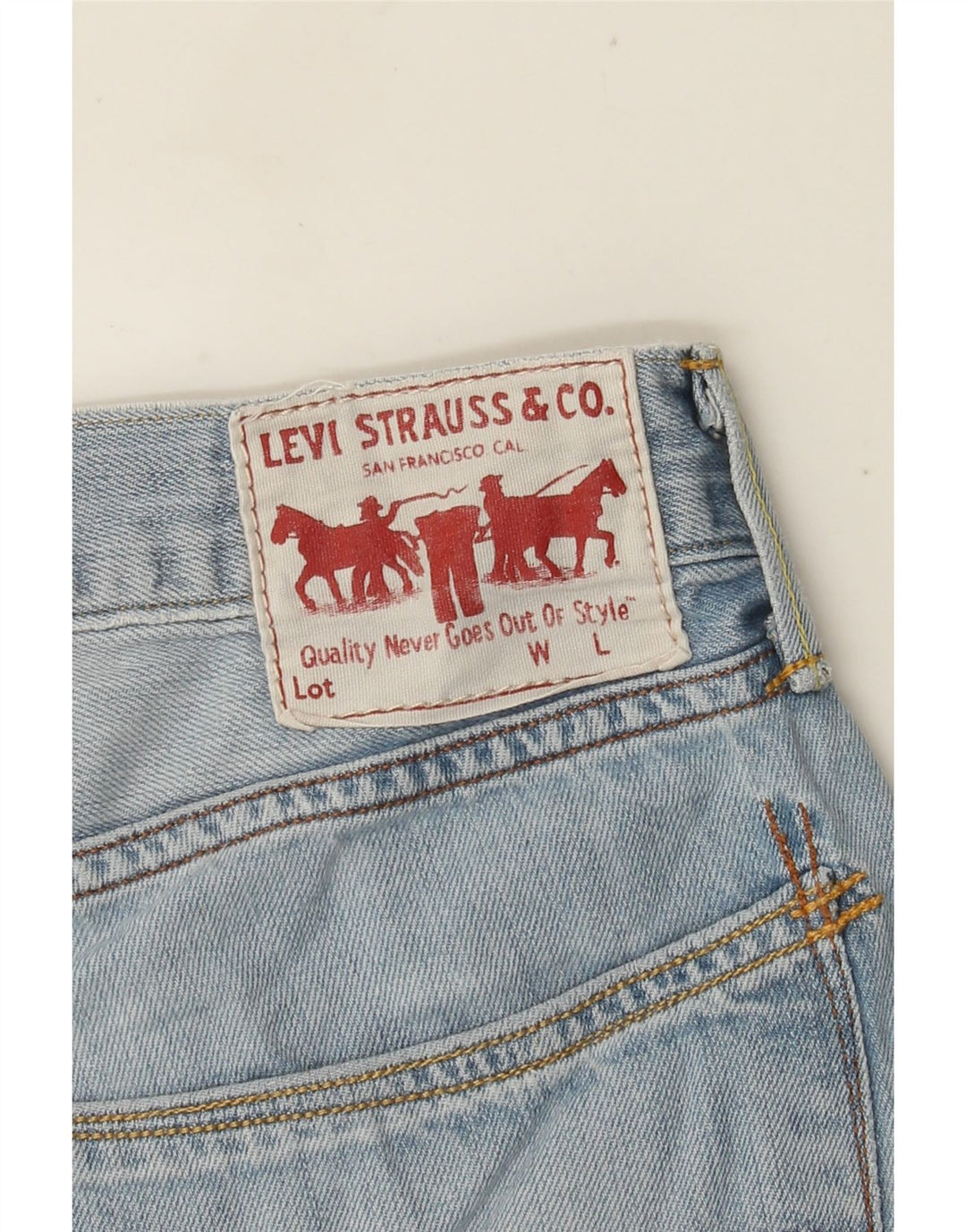 Shorts jeans masculino 504 Levi's W32 azul médio algodão