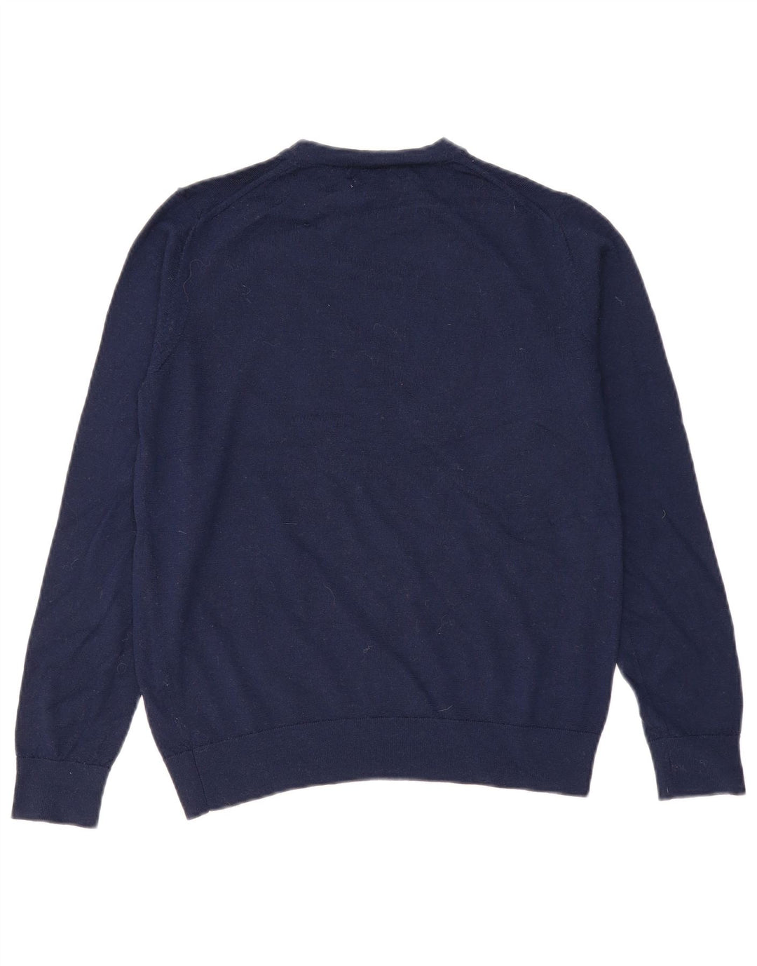 Suéter feminino Marks & Spencer com gola redonda Reino Unido 10 pequeno azul marinho