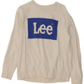 LEE moletom gráfico masculino jumper médio algodão branco