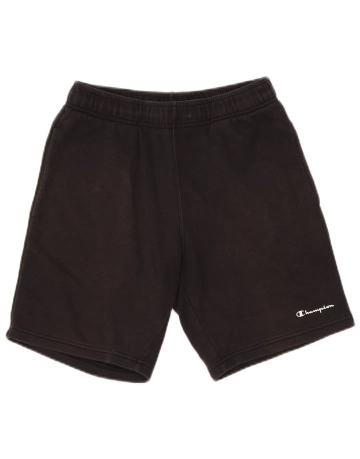 Shorts esportivos masculinos Champion pequeno algodão preto