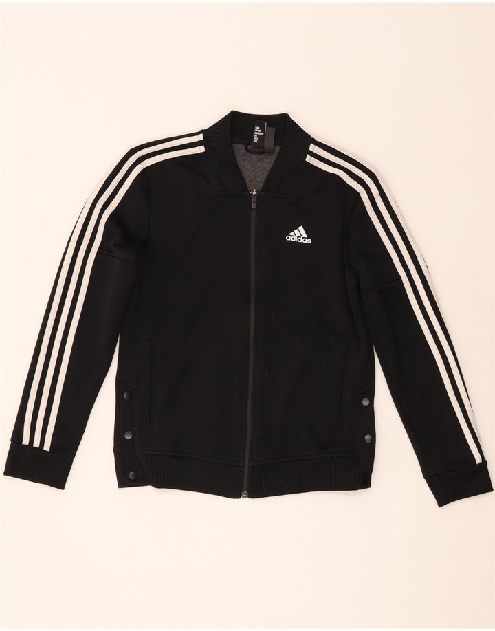 Adidas Womens Tracksuit Top Jacket UK 8/10 Pequeno Preto Colorblock