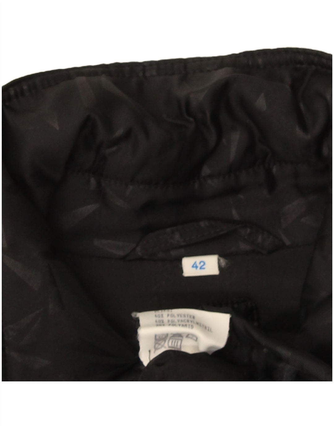 Casaco corta-vento feminino vintage grande IT 42 médio preto geométrico