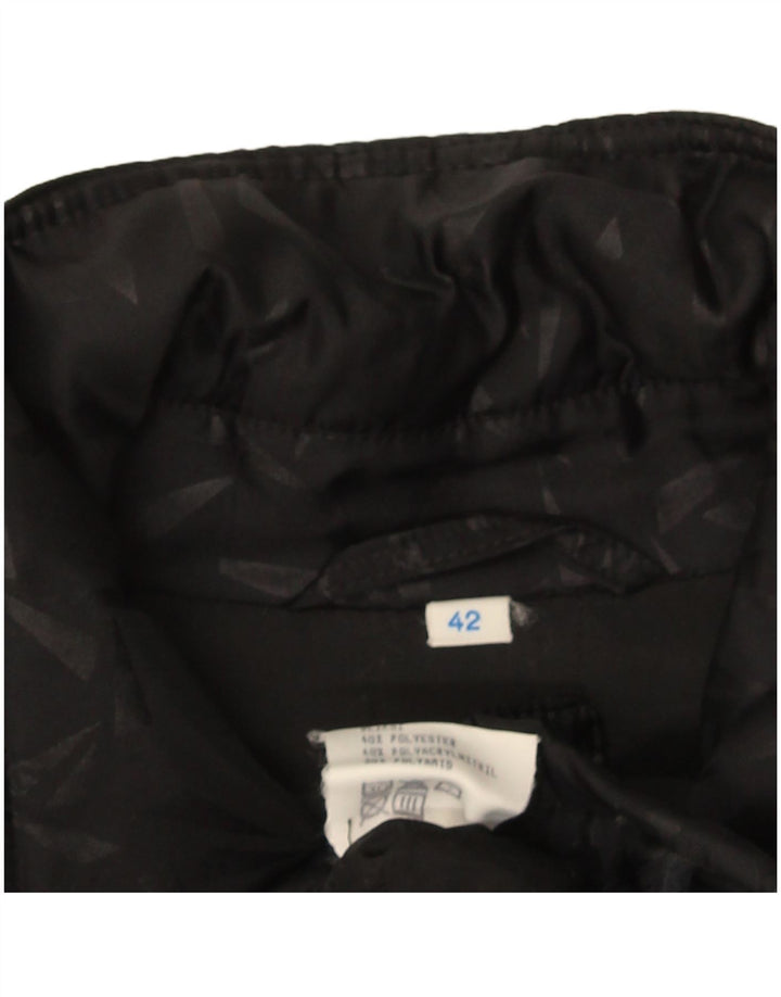 Casaco corta-vento feminino vintage grande IT 42 médio preto geométrico