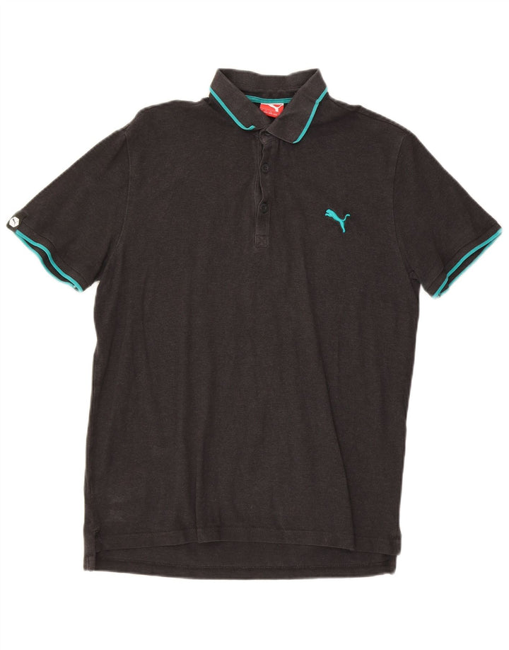 Camisa polo masculina PUMA algodão cinza médio