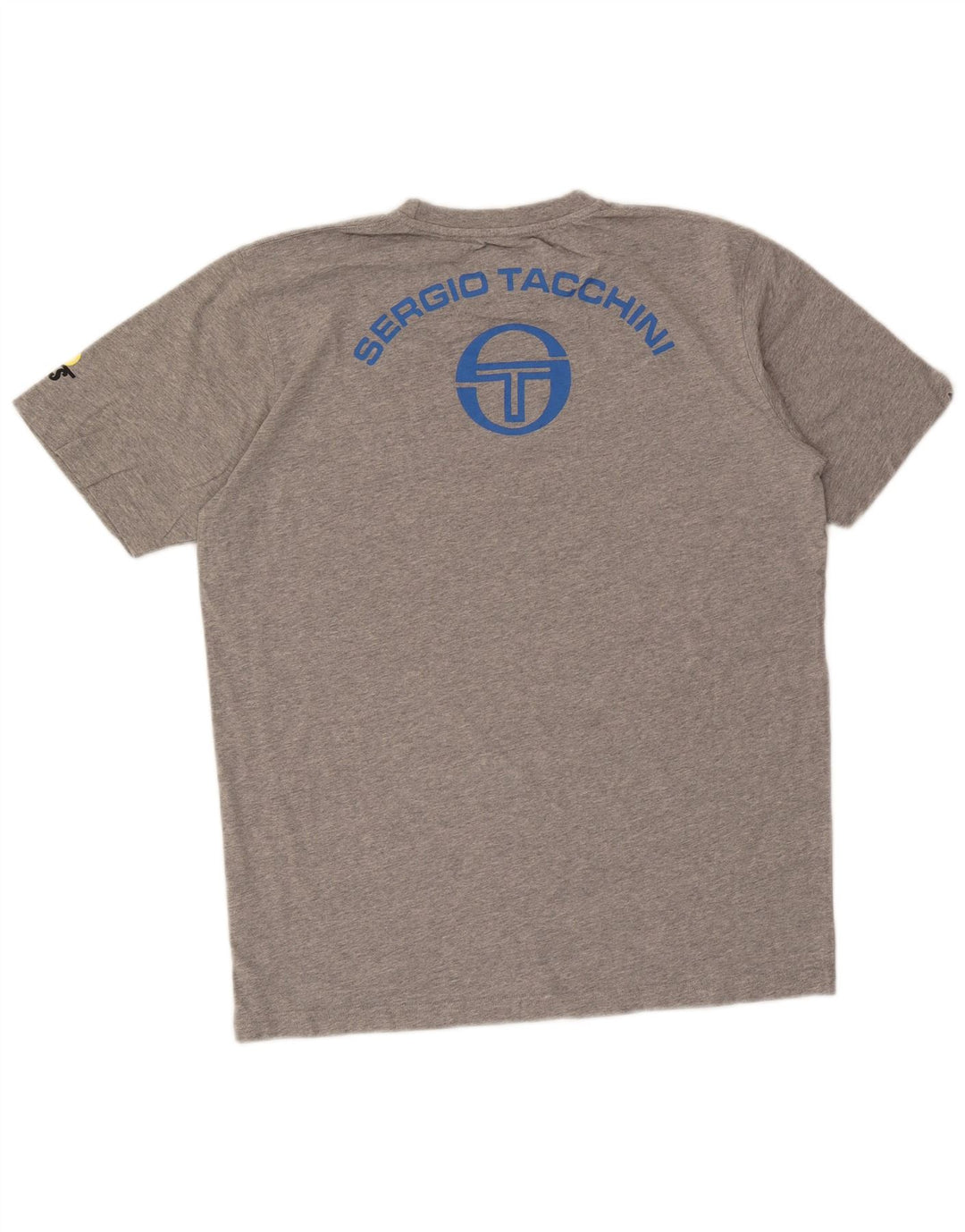 Camiseta gráfica masculina Sergio Tacchini Top grande algodão cinza