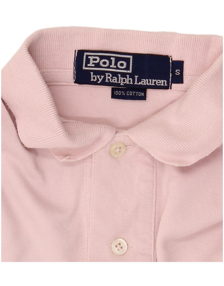 Camisa polo masculina POLO RALPH LAUREN pequena rosa algodão