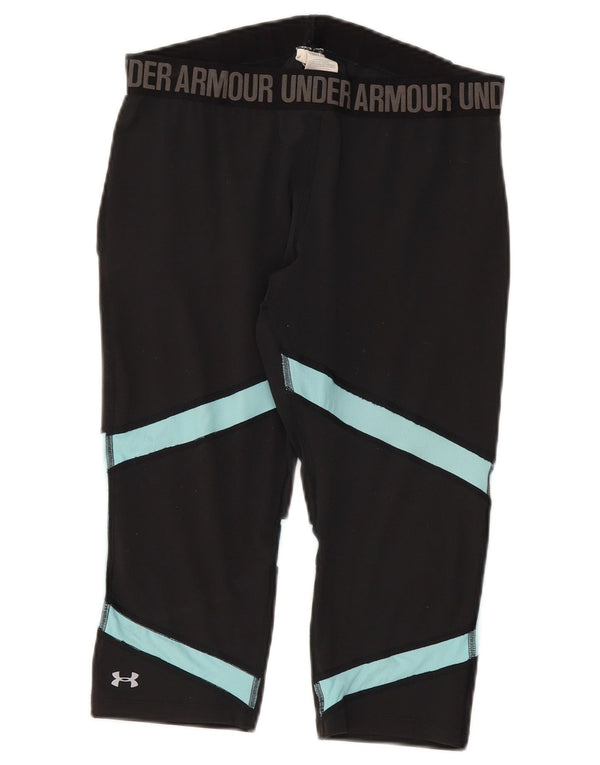 Under Armour Womens Heat Gear Graphic Leggings Reino Unido 14 Grande bloco colorido cinza