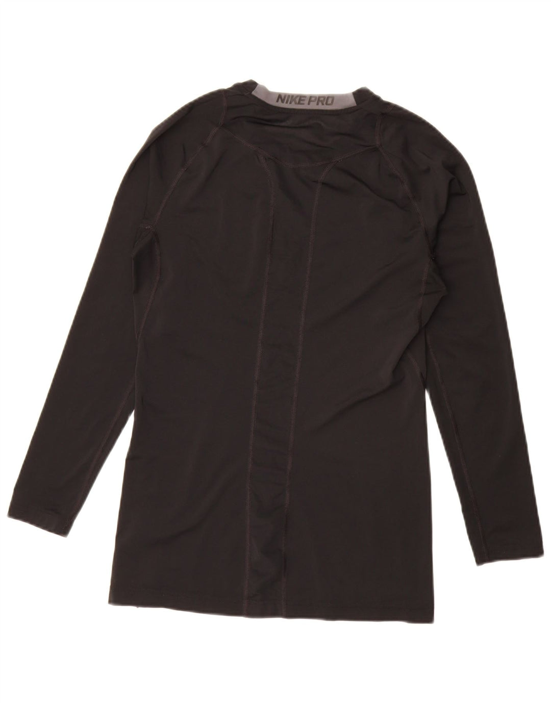 Top gráfico masculino NIKE Dri Fit manga comprida poliéster preto médio